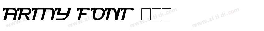 Army font字体转换